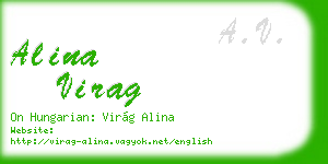 alina virag business card