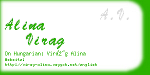 alina virag business card